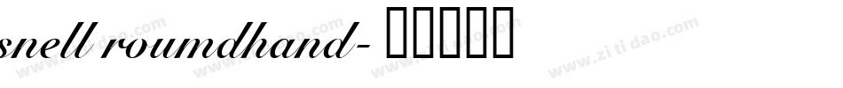 snell roumdhand字体转换